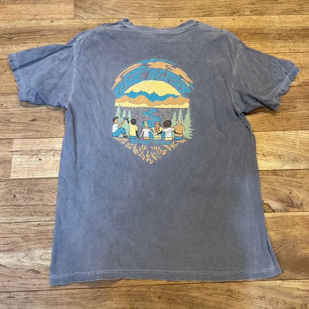 Nature Backs Faded Blue Short Sleeve Tee - Picture 5 of 5